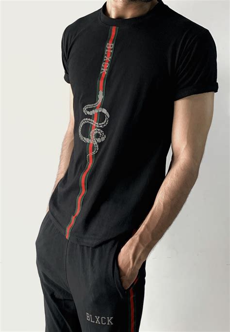 gucci tracksuit mens black